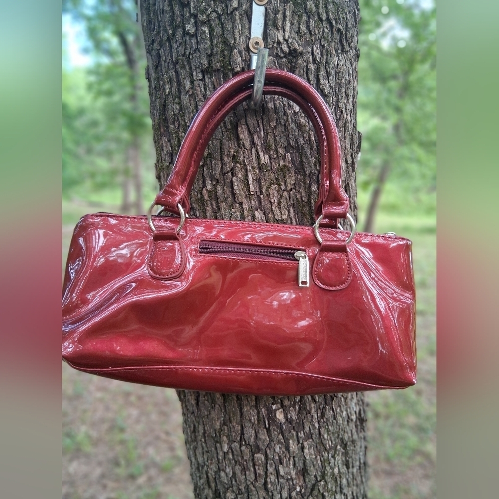 Elegant Red Patent Leather Lunch bag